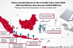 Sebaran Pendistribusian Al-Quran Braille 75 Set