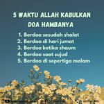 Lima Waktu Allah Kabulkan Doa Hambanya