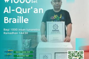 1000 Set Al-Qur’an Braille Bagi 1000 Insan Tunanetra
