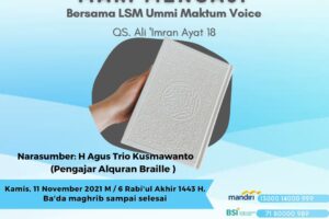 Mari Mengaji Bersama LSM Ummi Maktum Voice dan 102,7 MQ FM