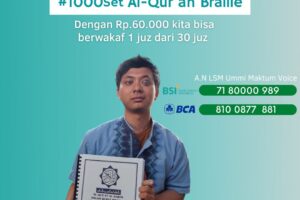 Realisasi 1000 Set Al-Quran Braille Ramadhan 1443 H