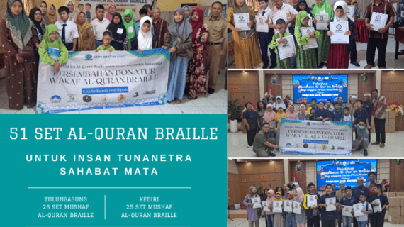 51 Set Mushaf Al-Quran Braille Bagi Insan Tunanetra Sahabat Mata